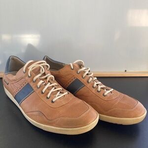 Mephisto Men's Steve Tan Leather Shoe Sz 12.5 Sneaker Comfort Casual Stylish EUC